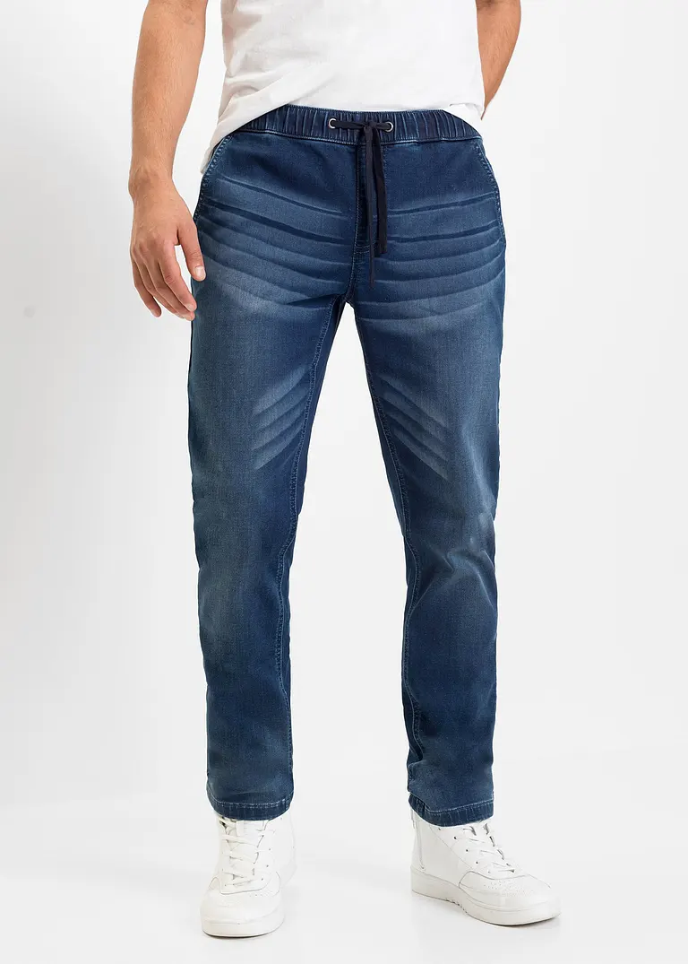 bonprix Superlässige Regular Fit Sweat-Jeans mit Gummibund Online Shopping