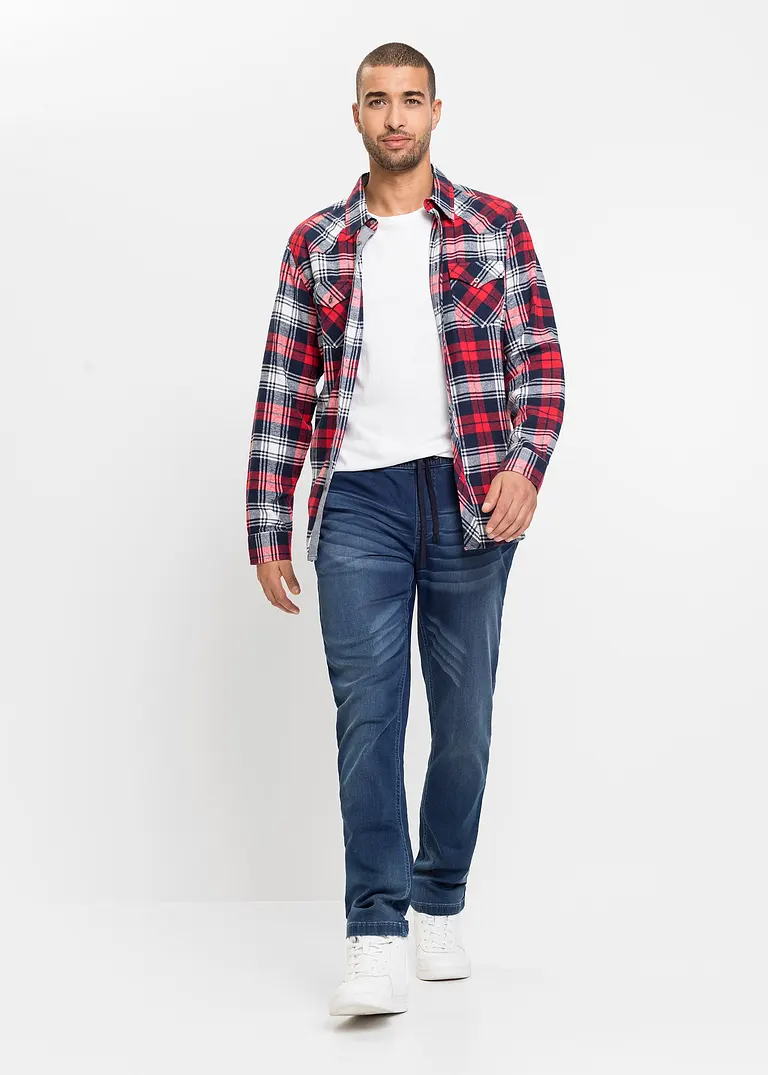 bonprix Superlässige Regular Fit Sweat-Jeans mit Gummibund Online Shopping