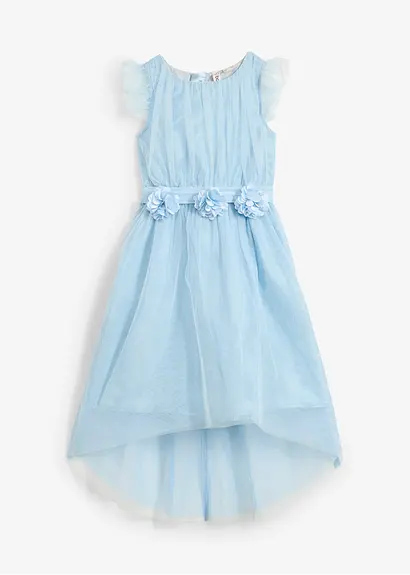bonprix Schönes Mädchen Tüllkleid für festliche Anlässe - blau Saisonschlussverkauf