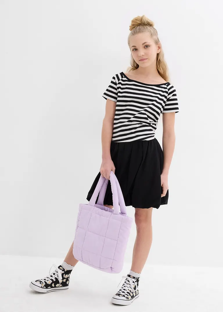 bonprix Modischer Mädchen Ballonrock für Mädchen - schwarz Black Friday