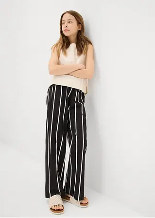 bonprix Mädchen Jersey-Hose aus reiner Bio-Baumwolle - schwarz Jubiläumsangebot