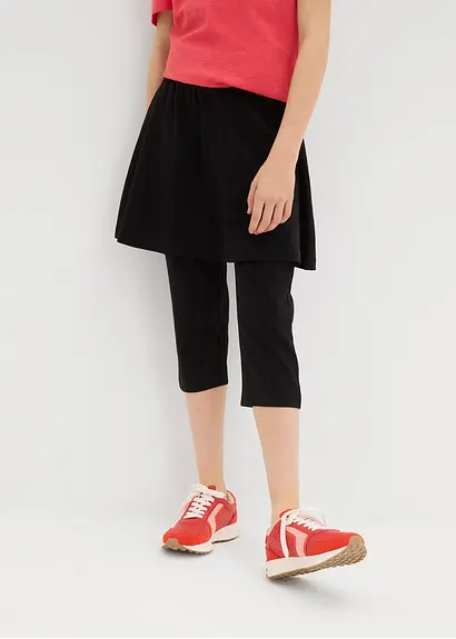 bonprix Mädchen Capri-Legging mit Rock aus elastischem Bio-Baumwoll-Mix Heißer Verkauf