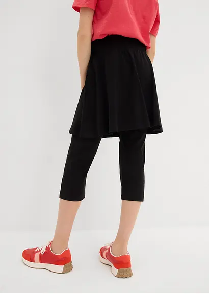 bonprix Mädchen Capri-Legging mit Rock aus elastischem Bio-Baumwoll-Mix Heißer Verkauf