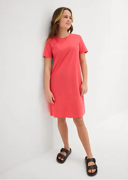 bonprix Schlichtes Jerseykleid für Mädchen aus reiner Bio-Baumwolle Zeitlich begrenztes Angebot