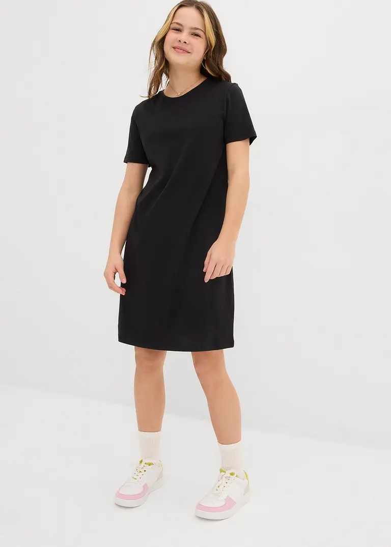bonprix Schlichtes Jerseykleid für Mädchen aus reiner Bio-Baumwolle Exklusive Angebote