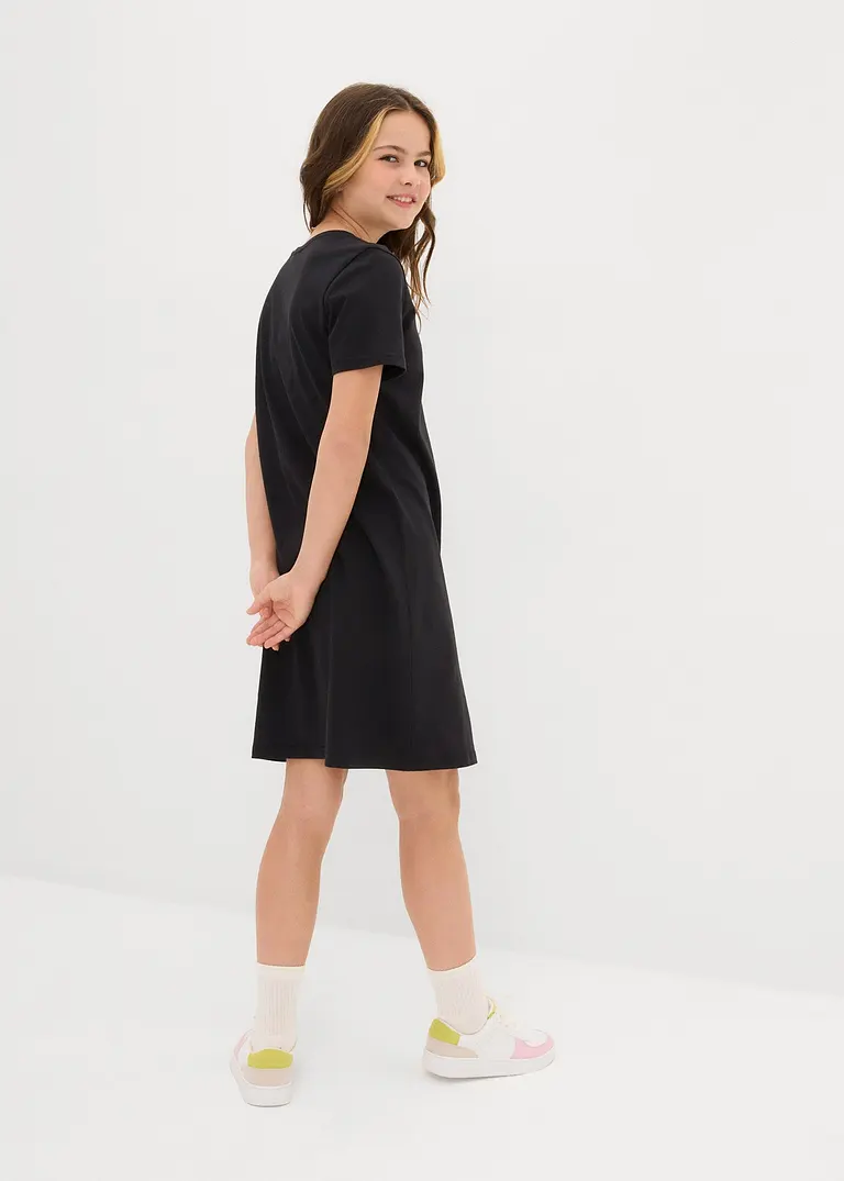 bonprix Schlichtes Jerseykleid für Mädchen aus reiner Bio-Baumwolle Exklusive Angebote