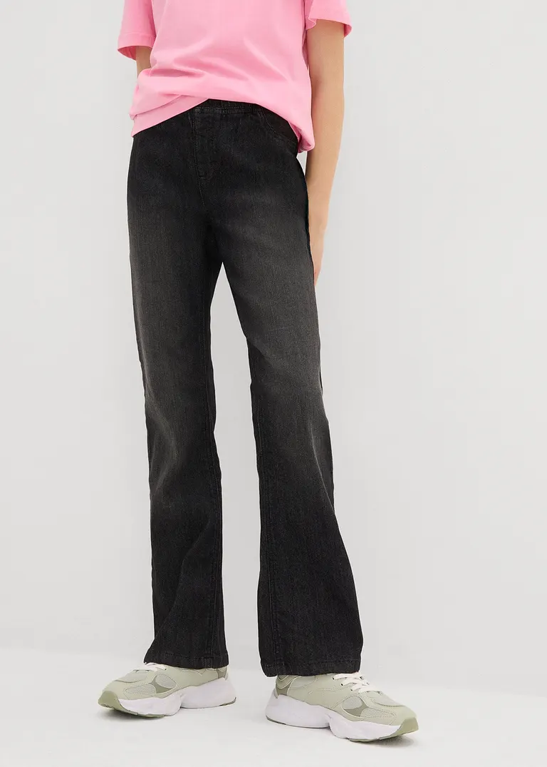 bonprix Mädchen Jeggings mit leicht ausgestelltem Bein und aufgesetzten Geäßtaschen Blitzangebot