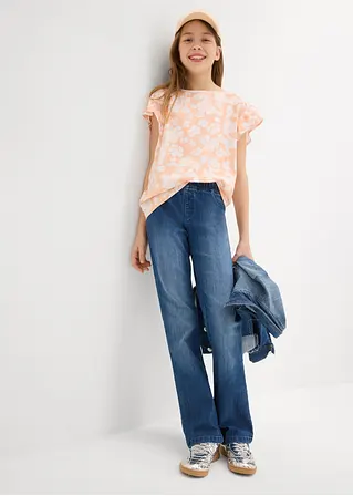 bonprix Mädchen Jeggings mit leicht ausgestelltem Bein und aufgesetzten Geäßtaschen Große Rabatte