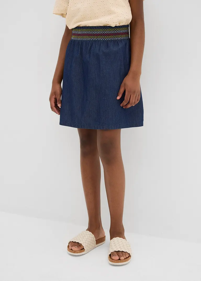 bonprix Ausgestellter Jeansrock mit elastischem Bündchen für Mädchen Tägliche Deals