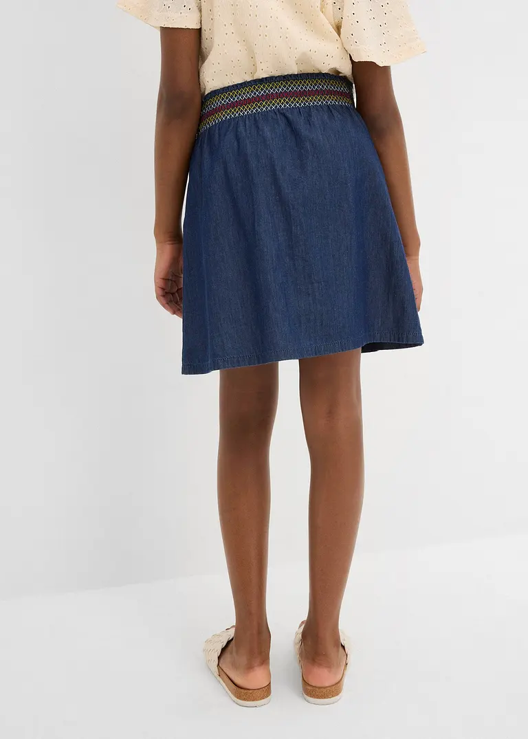 bonprix Ausgestellter Jeansrock mit elastischem Bündchen für Mädchen Tägliche Deals