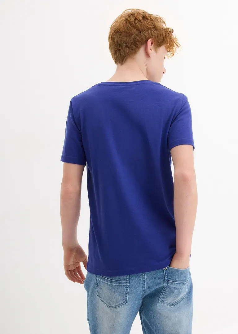 bonprix Cooles Jungen T-Shirt mit Rundhalsausschnitt und einem großen Druck vorne Begrenzte Freigabe