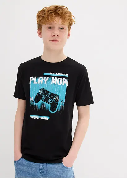 bonprix Cooles Jungen T-Shirt mit großem Druck und Rundhalsausschnitt JETZT KAUFEN