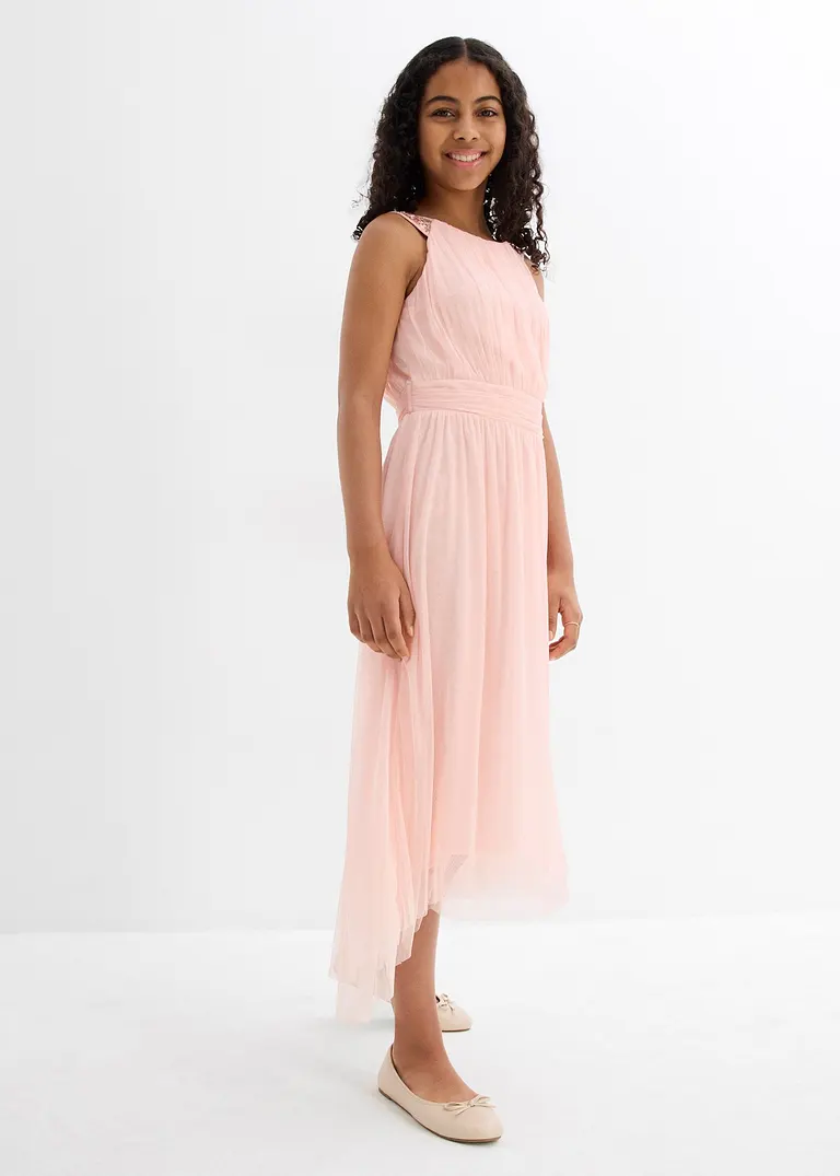 bonprix Festliches Mädchenkleid mit dekorativen Pailletten - lila Zeitbegrenzte Promotion