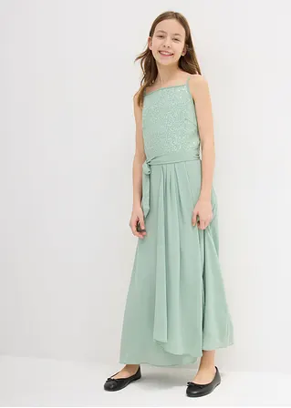 bonprix Elegantes Maxikleid für Mädchen für festliche Anlässe - grün Bis zu 50% Rabatt