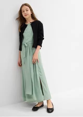 bonprix Elegantes Maxikleid für Mädchen für festliche Anlässe - grün Bis zu 50% Rabatt