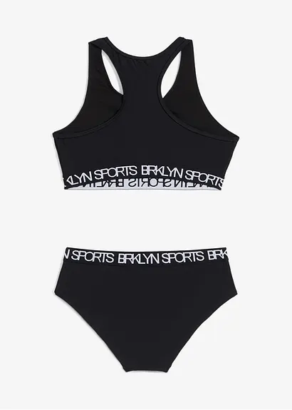 bonprix Cooler Mädchen Sportbikini mit Ringerrücken im 2-tgl. Set Vierteljährliche Förderung