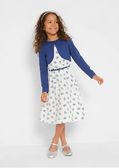 bonprix Tolles Mädchen Set mit Herzchen-Print - blau/weiß Begrenzt auf 3 Tage