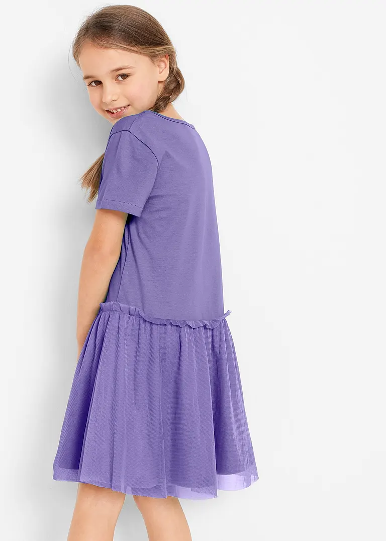 bonprix Set aus Mädchen Kleid und Puppenkleid - lila - Kinder Black Friday Preise