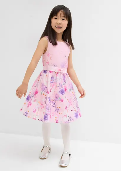 bonprix Sommerliches Mädchen Kleid mit Blumendruck - rosa 50% Rabatt für begrenzte Zeit