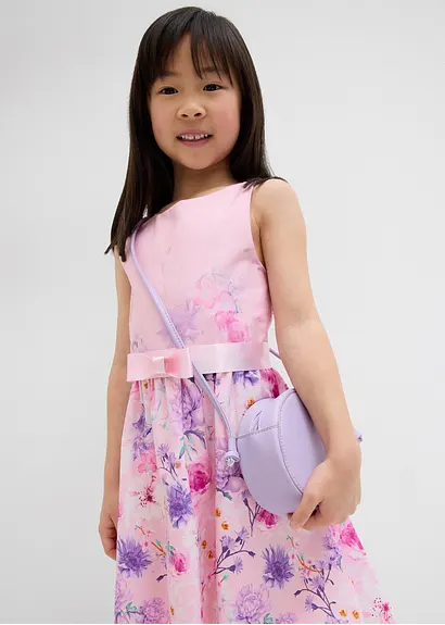 bonprix Sommerliches Mädchen Kleid mit Blumendruck - rosa 50% Rabatt für begrenzte Zeit