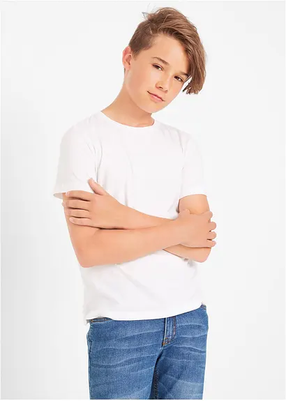 bonprix Jungen Basic T-Shirt mit Rundhalsausschnitt - Kinder Limitierter Zeitrabatt