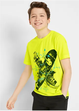 bonprix Originell bedrucktes T-Shirt - gelb - Kinder Günstig kaufen