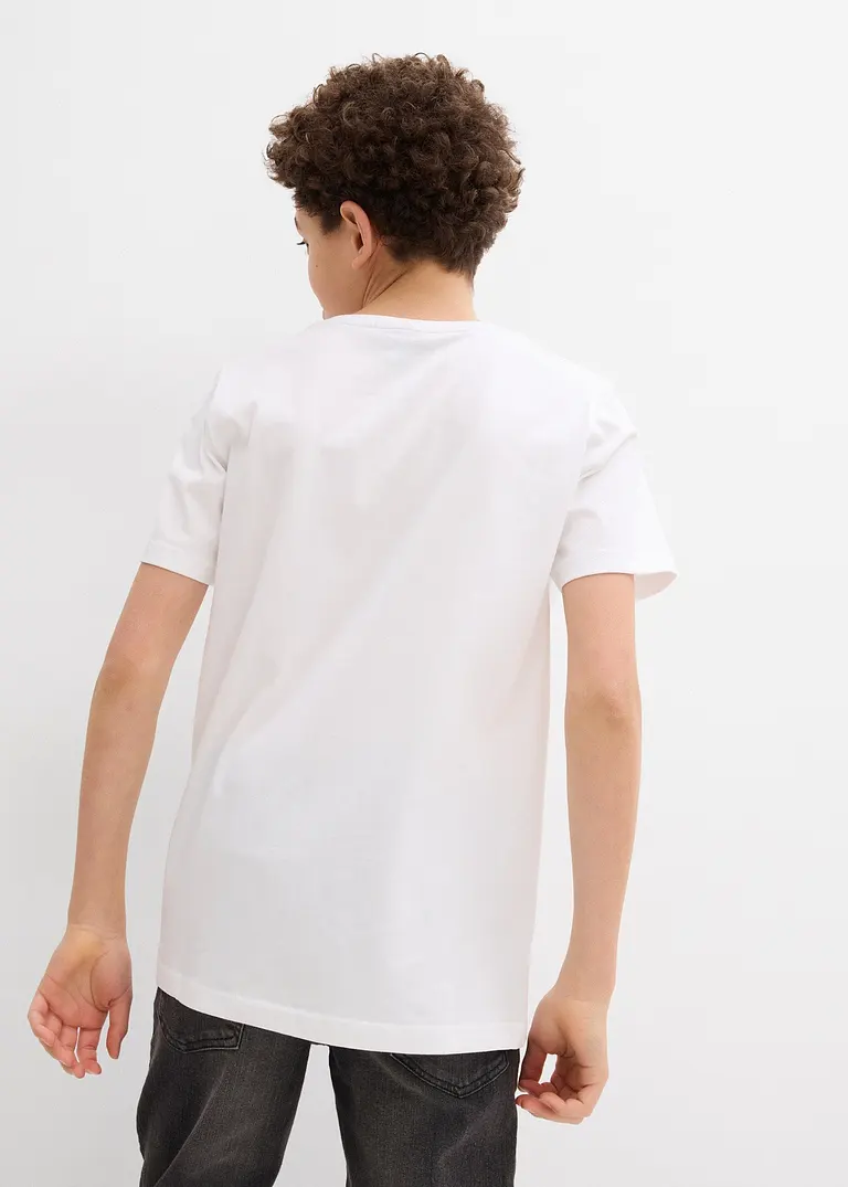 bonprix Bedrucktes T-Shirt im praktischen 2er-Pack - Kinder Weihnachtsangebot