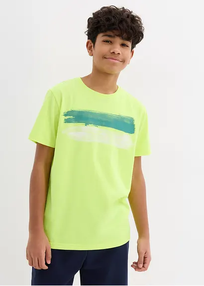 bonprix T-Shirt mit abstraktem Print - gelb - Kinder Muttertagsangebot