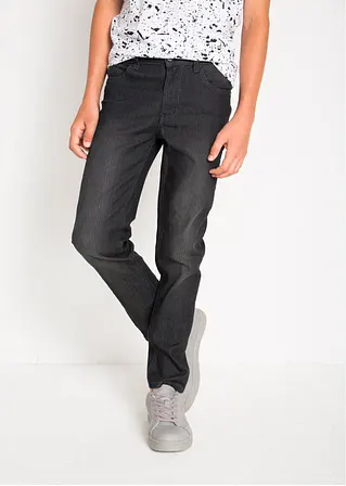 bonprix Schmale Jungen Jeans mit leichter Waschung - schwarz Jubiläumsangebot