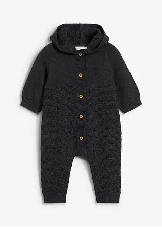 bonprix Kuscheliger Strick-Overall - grau - Kinder Lagerräumung