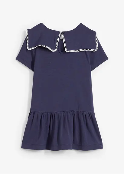 bonprix Bequemes Baby-Kleid mit Matrosenkragen aus weicher Viskose - blau Heißer Verkauf