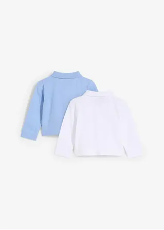 bonprix Praktisches Langarm-Poloshirt im 2er-Pack aus weichem Baumwollpikee Online Outlet