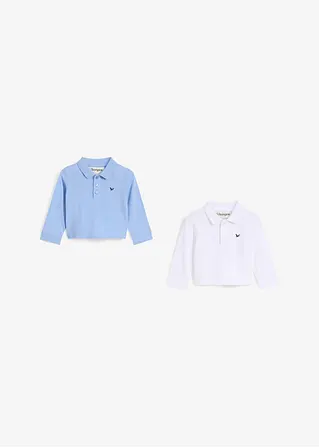 bonprix Praktisches Langarm-Poloshirt im 2er-Pack aus weichem Baumwollpikee Online Outlet