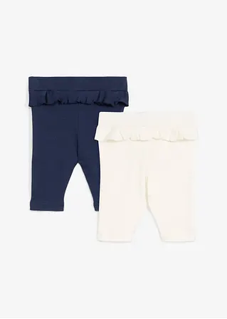 bonprix Süße Baby Leggings mit Rüschen im 2er Pack - Kinder Letzte 3 Tage