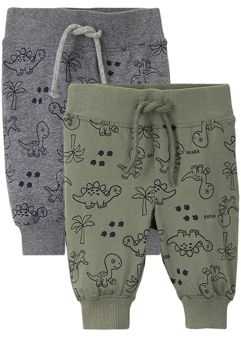 bonprix Coole Hose mit Dino-Print - oliv+grau meliert bedruckt Letzte 2 Tage