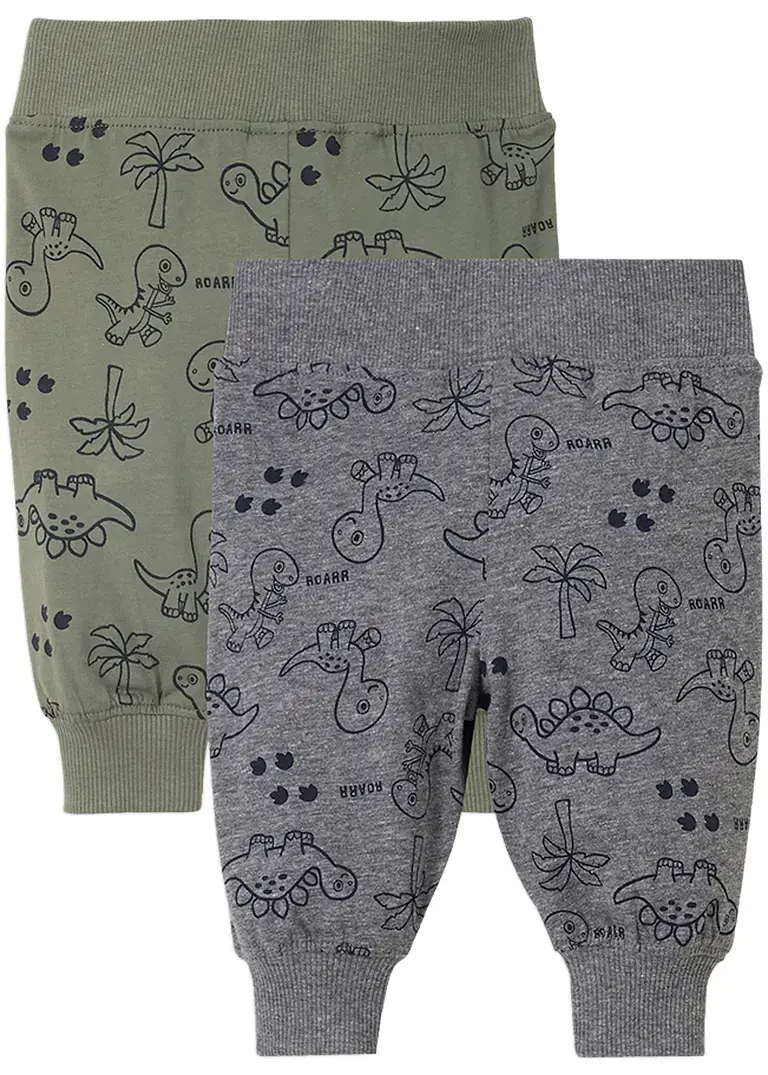bonprix Coole Hose mit Dino-Print - oliv+grau meliert bedruckt Letzte 2 Tage