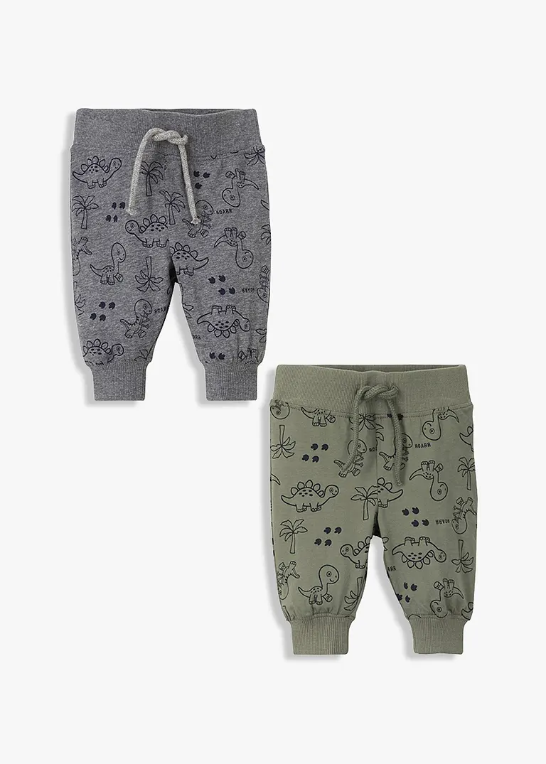 bonprix Coole Hose mit Dino-Print - oliv+grau meliert bedruckt Letzte 2 Tage