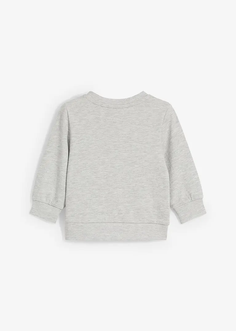bonprix Bequemes Sweatshirt mit Druckknöpfen an der Schulter - grau Sonderangebot der Fabrik