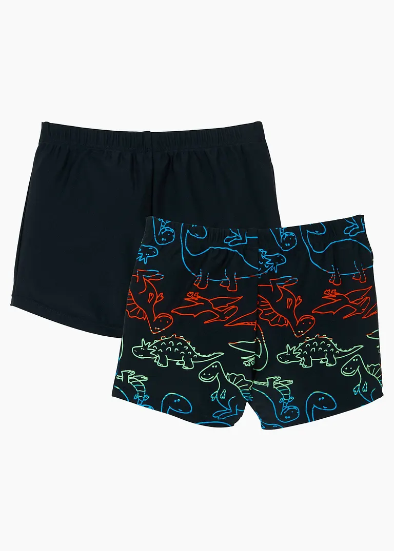 bonprix Coole Badeshorts mit Print - schwarz - Kinder im Angebot