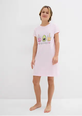 bonprix Tolle Mädchen Nachthemden mit Avocado und Bubble Tea Druck und Bio-Baumwolle im 2er Pack Sonderangebot