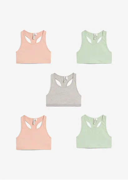 bonprix Schönes Bustier mit Bio-Baumwolle im 5er Pack. - Kinder Versandkostenfrei