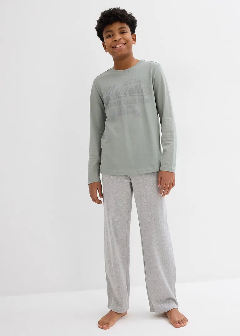 bonprix Lässiger Jungen Pyjama mit Bio-Baumwolle - Kinder Exklusivangebot
