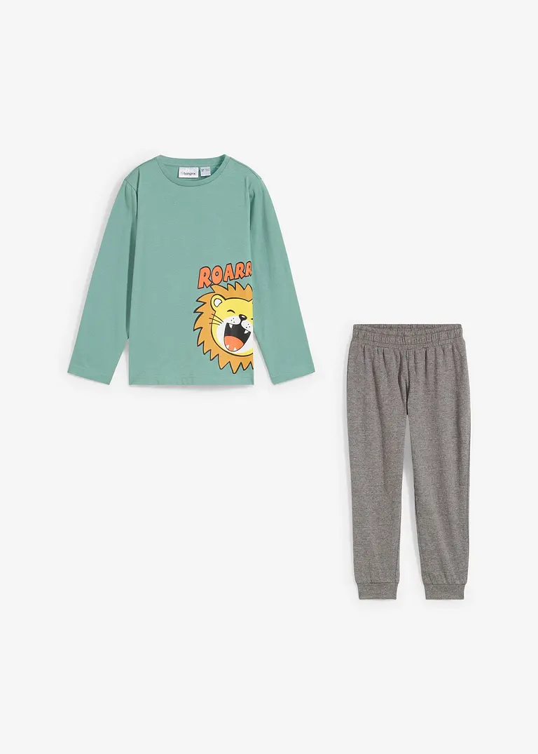 bonprix Cooler Jungen Pyjama mit Bio-Baumwolle im 2-tgl. Set Preisnachlass
