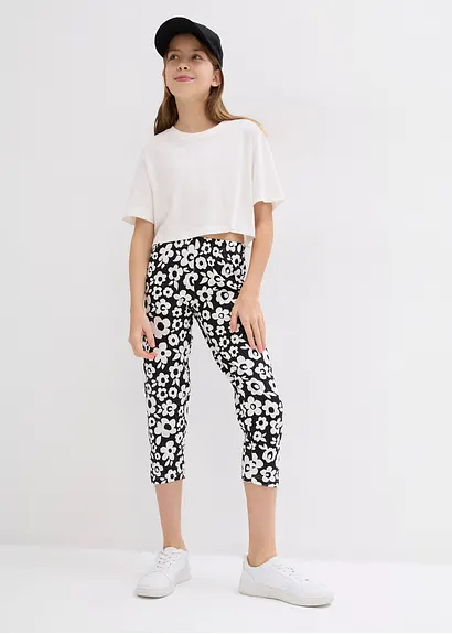 bonprix Schöne Capri Pyjama in 4-tgl. Set mit Blumen - Kinder Saisonschlussverkauf