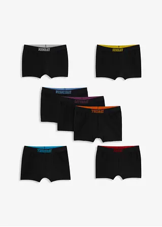 bonprix Jungen Boxershorts (7er Pack) mit Wochentagen. - schwarz - Kinder Bestseller