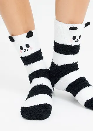 bonprix Süße Halbkuschelsocken mit Panda Gesicht - Damen Saisonale Angebote