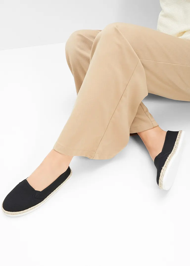 bonprix Sommerliche Espadrille mit leichter Laufsohle - schwarz Super Sparpreis