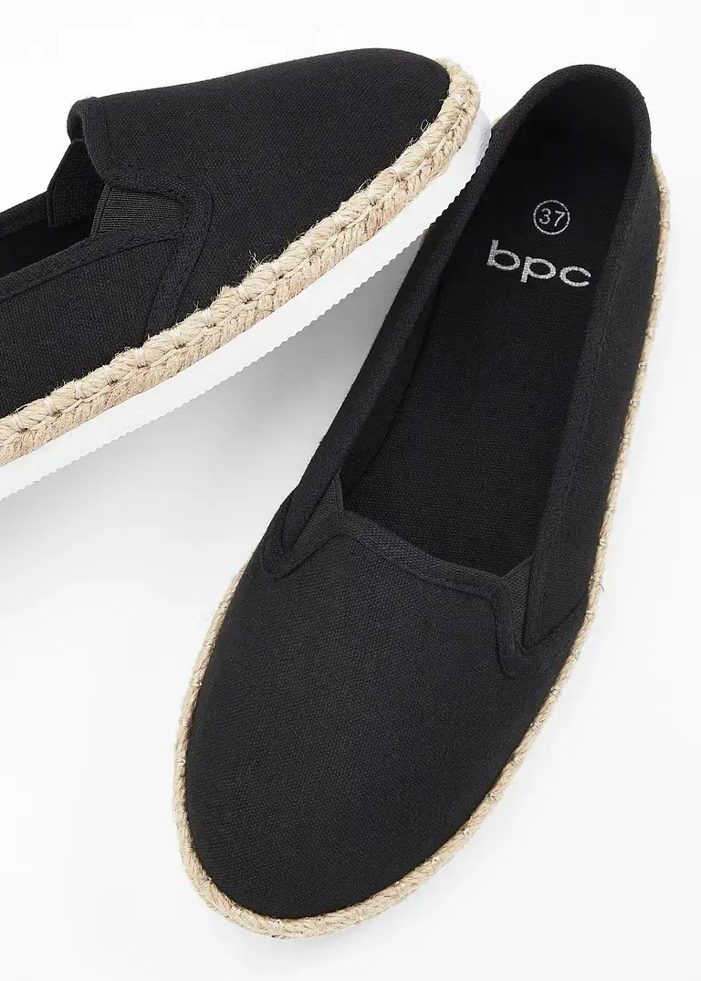 bonprix Sommerliche Espadrille mit leichter Laufsohle - schwarz Super Sparpreis