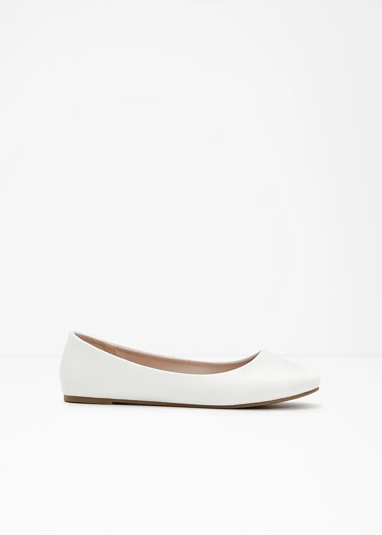 bonprix Zeitloser Ballerina in schönem Design - weiß - Damen Sonderangebot der Fabrik