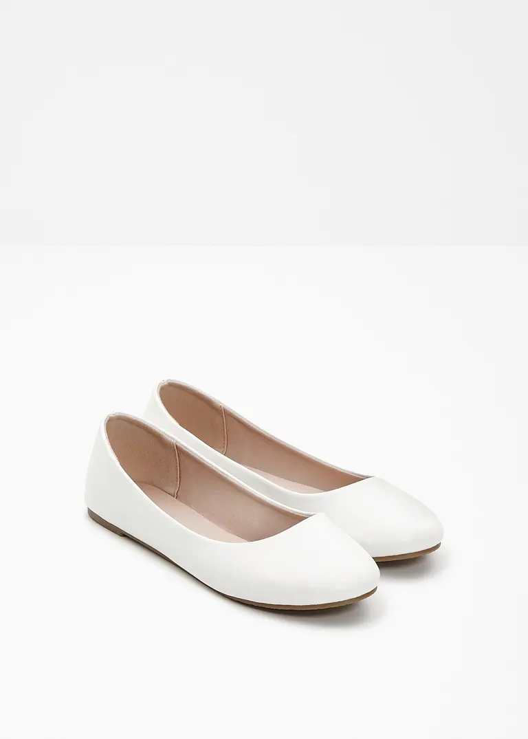 bonprix Zeitloser Ballerina in schönem Design - weiß - Damen Sonderangebot der Fabrik